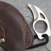 Camping Mini Carabiner Knife with Leather Pouch