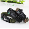 Men's Paracord Survival Bracelet Camping Outdoor Rescue Parachute Cord Wristband Flint Fire Starter Buckle Whistle Compass Kits