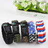 Men's Paracord Survival Bracelet Camping Outdoor Rescue Parachute Cord Wristband Flint Fire Starter Buckle Whistle Compass Kits